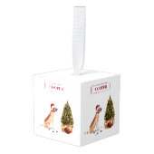 Geweldige Dane Funny-kersthond met boom Decoratie (Voorkant hoekig)