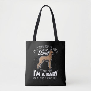 Geweldige Dane Gift voor een hond moeder Tote Bag