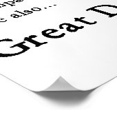 Geweldige Dane Gifts Poster (Hoek)