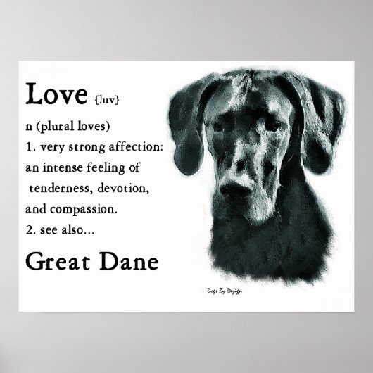 Geweldige Dane Gifts Poster (Voorkant)
