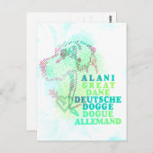 Geweldige Dane Graphics Briefkaart (Voorkant / Achterkant)