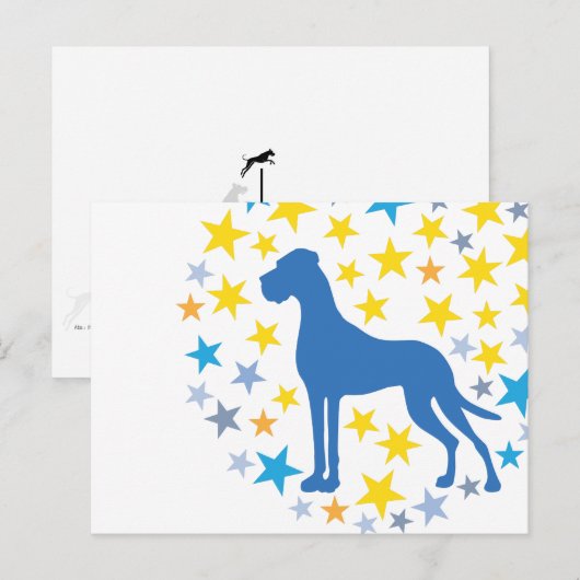 Geweldige Dane Graphics Briefkaart (Voorkant / Achterkant)