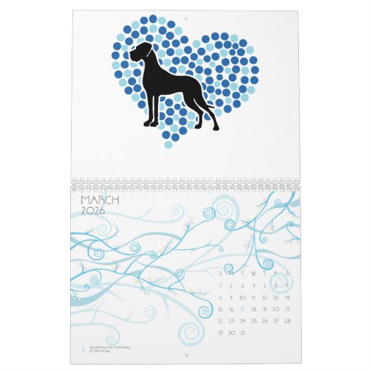 Geweldige Dane Graphics Kalender (Mar 2026)