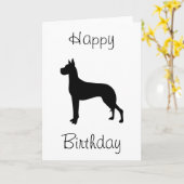 Geweldige Dane Happy Birthday Kaart (Gele Bloem)