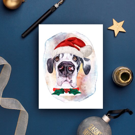 Geweldige Dane kerstcadeautjes voor honden Feestdagenkaart