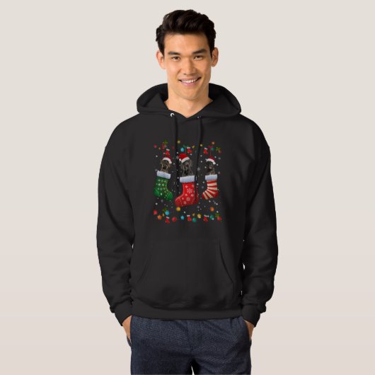 Geweldige Dane kerstsokken Funny Pajama Xmas Dog L Hoodie (Voorkant volledig)