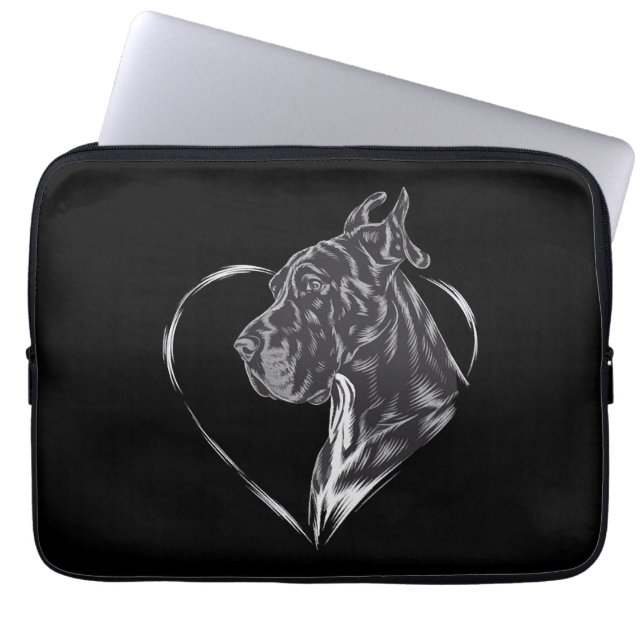 Geweldige Dane Laptop Sleeve (Voorkant)