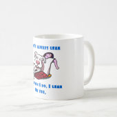 Geweldige Dane Leaning op jou Koffiemok (Voorkant rechts)