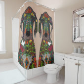 Geweldige Dane-liefdesbeige Douchegordijn (In situ)