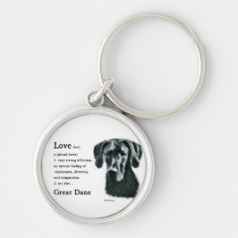 Geweldige Dane Love Sleutelhanger