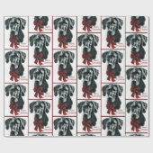 Geweldige Dane Merry-kerst Cadeaupapier (Vlak)