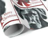 Geweldige Dane Merry-kerst Cadeaupapier (Rol Hoek)