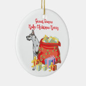 Geweldige Dane Merry-kerst Keramisch Ornament (Rechts)