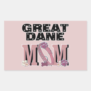 Geweldige Dane MOM Rechthoekige Sticker