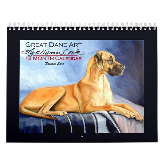 Geweldige Dane Natural Ears Kalender (Hoes)