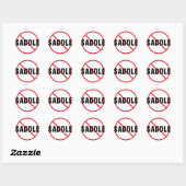 Geweldige Dane No Saddle Ronde Sticker (Vel)