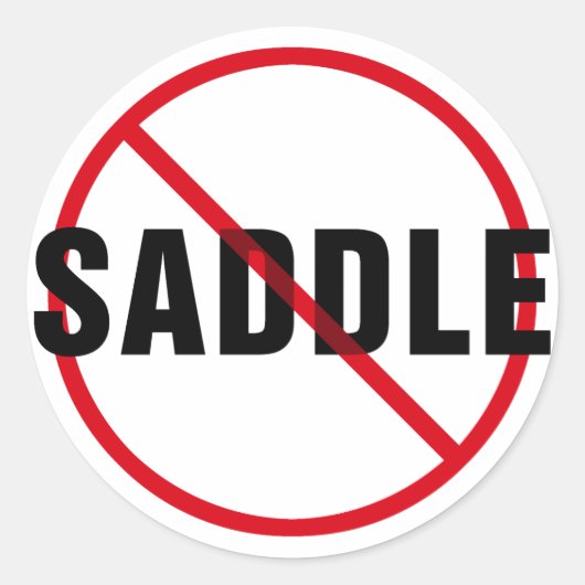 Geweldige Dane No Saddle Ronde Sticker (Voorkant)