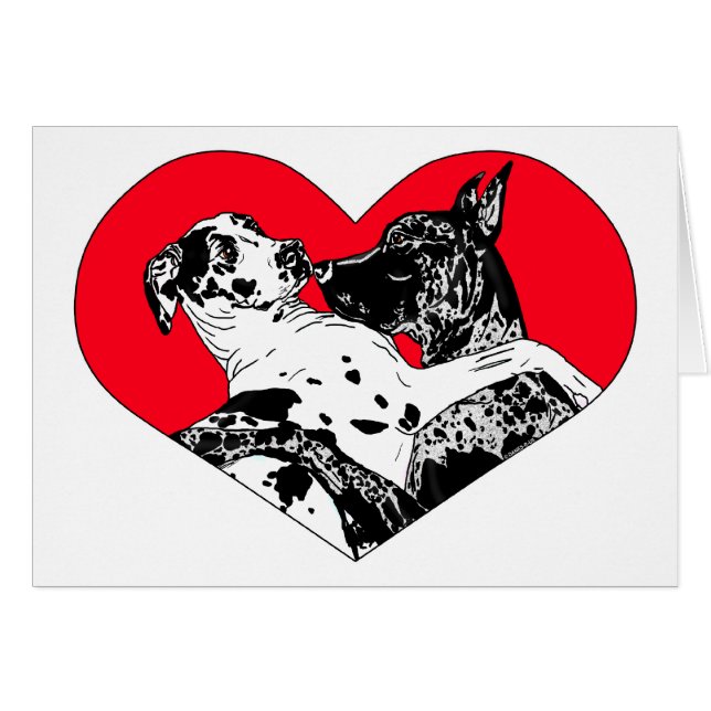 Geweldige Dane Puppy Love - Gepersonaliseerd (Voorkant Horizontaal)
