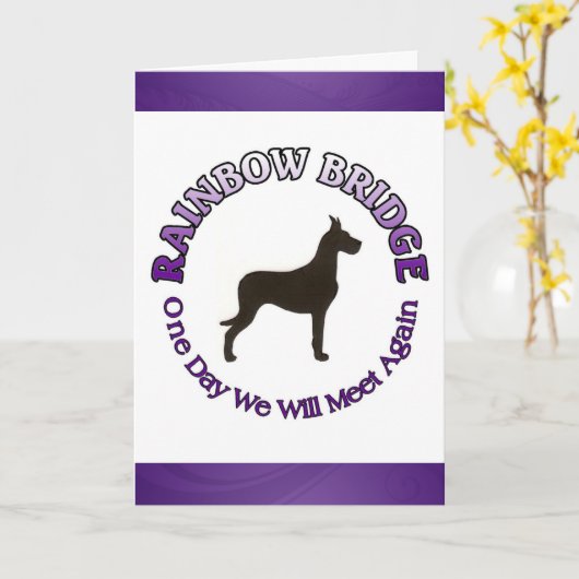 GEWELDIGE DANE RAINBOW BRIDGE SYMPATHIE KAART (Gele Bloem)