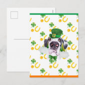 Geweldige Dane Shamrock St. Patricks Day Feestdagenkaart (Voorkant / Achterkant)