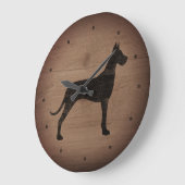 Geweldige Dane Silhouette Rustige stijl Grote Klok (Hoek)