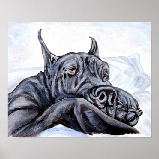 Geweldige Dane Sofa Dreams Poster (Voorkant)