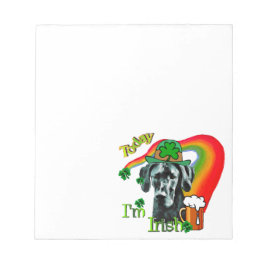 Geweldige Dane St Patricks Day Notitieblok