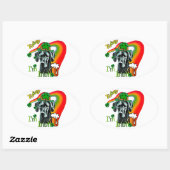 Geweldige Dane St Patricks Day Ovale Sticker (Vel)