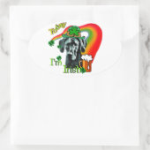 Geweldige Dane St Patricks Day Ovale Sticker (Tas)