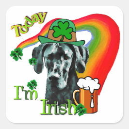 Geweldige Dane St Patricks Day Vierkante Sticker