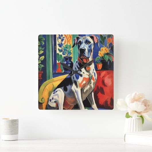 Geweldige Dane Vierkante Klok (Huis)