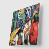 Geweldige Dane Vierkante Klok (Hoek)