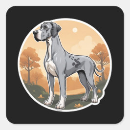 Geweldige Dane Vierkante Sticker