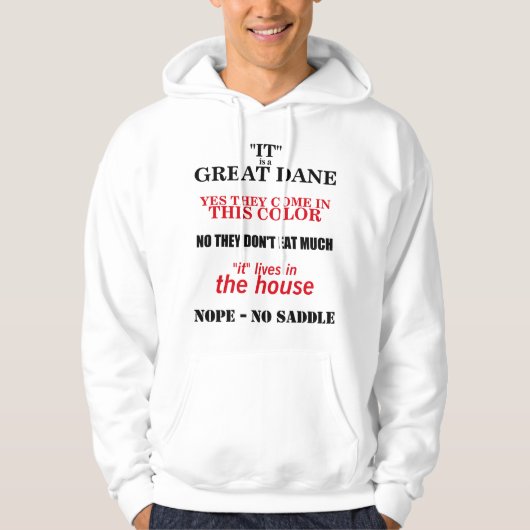 Geweldige Dane Walking Answers Hoodie (Voorkant)