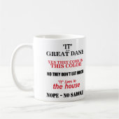 Geweldige Dane Walking Answers Koffiemok (Links)