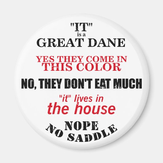 Geweldige Dane Walking Answers Magneet (Voorkant)