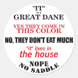 Geweldige Dane Walking Answers Ronde Sticker