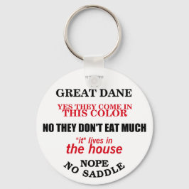 Geweldige Dane Walking Answers Sleutelhanger
