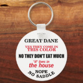 Geweldige Dane Walking Answers Sleutelhanger (Voorkant)