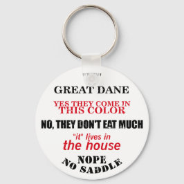 Geweldige Dane Walking Answers Sleutelhanger