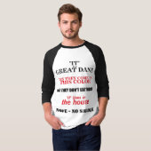 Geweldige Dane Walking Answers T-shirt (Voorkant volledig)