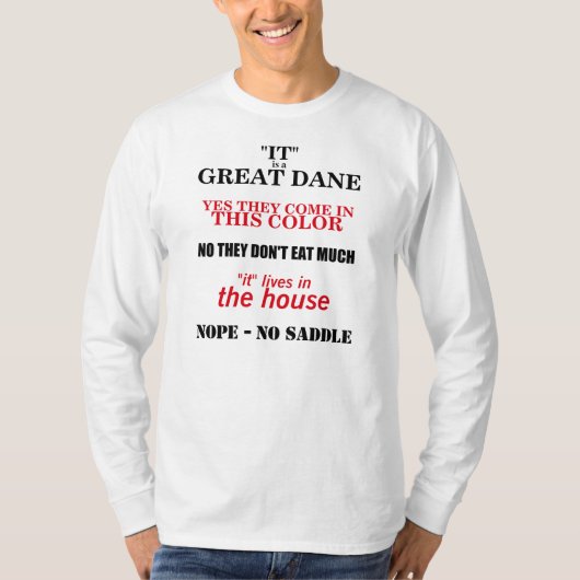 Geweldige Dane Walking Answers T-shirt (Voorkant)