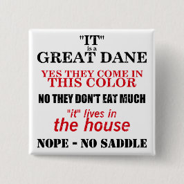 Geweldige Dane Walking Answers Vierkante Button 5,1 Cm