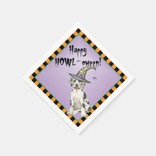 Geweldige Dane Witch Napkins Servet (Hoek)