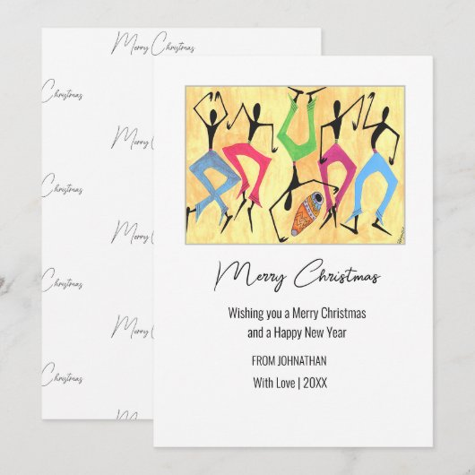Geweldige Dans Kerstvakantie Kaart (Voorkant / Achterkant)
