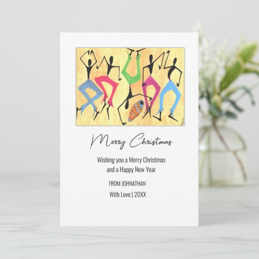 Geweldige Dans Kerstvakantie Kaart (Staand voorkant)