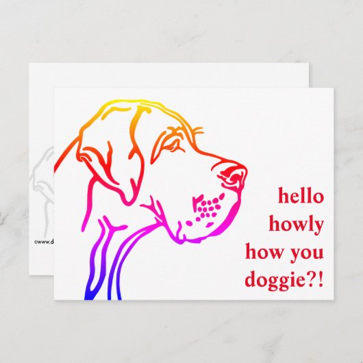 Geweldige dansberichten briefkaart (Voorkant / Achterkant)