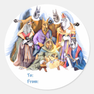 Geweldige dansende kerstcadeautjes Labels