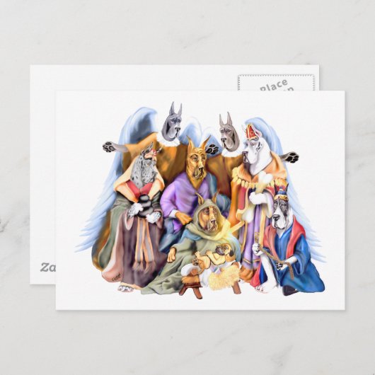 Geweldige danskerstnativiteit feestdagenkaart (Voorkant / Achterkant)