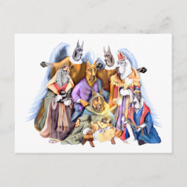 Geweldige danskerstnativiteit feestdagenkaart